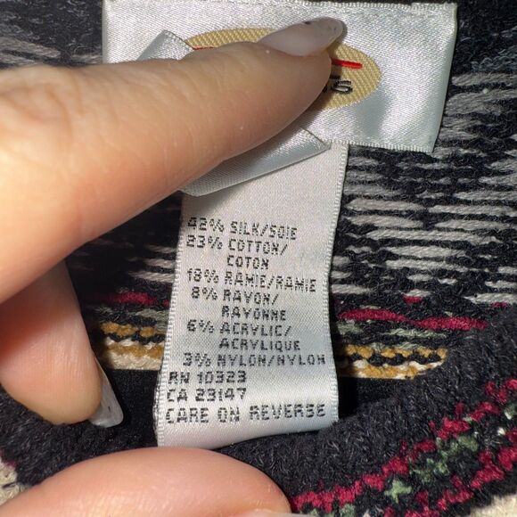 VTG Talbots 3D Knit Cardigan Sweater Cottagecore - M - Picture 7 of 8